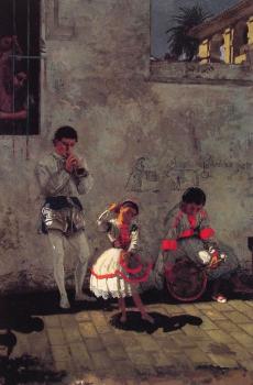 托馬斯 伊肯斯 A Street Scene in Seville 托馬斯 伊肯斯 A Street Scene in Seville